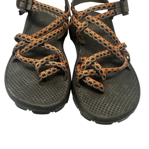 Chaco Zx/2 Brown Aztec Print Strappy Adjustable Sandals Vibram Soles Women 8 - Picture 7 of 7